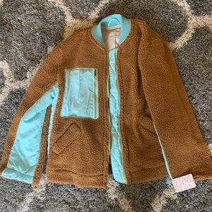 New Free People Sherpa Teddy Jacket